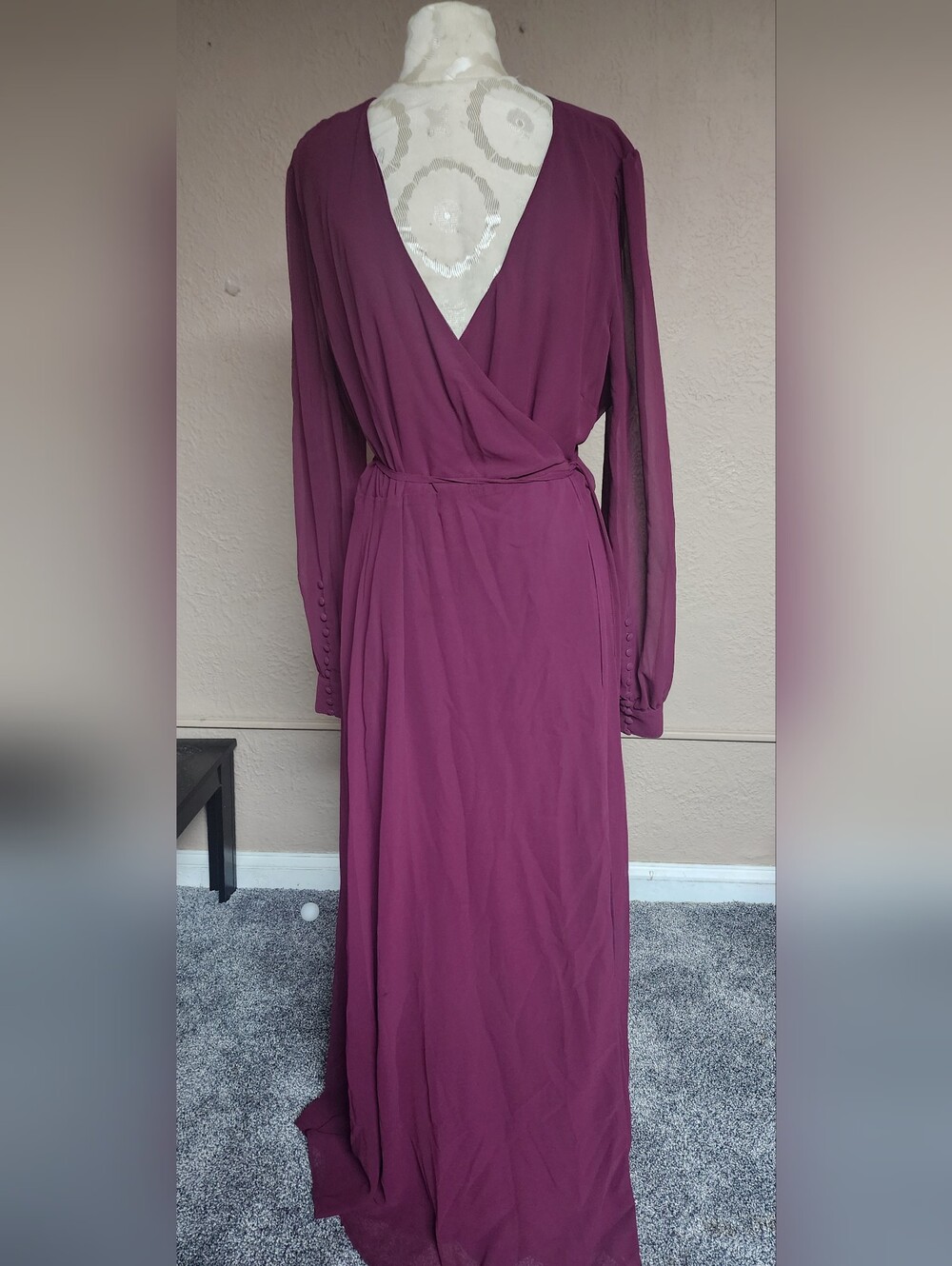 Lulus Burgundy Wrap Dress Size 2X